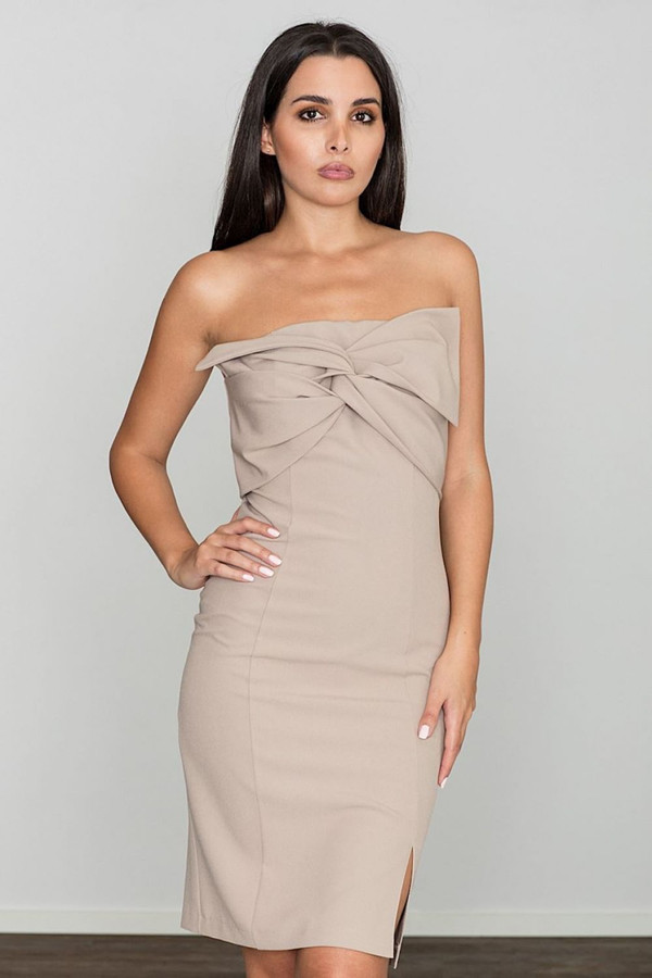 beige - Cocktail dress model 111050 Figl U704-111050