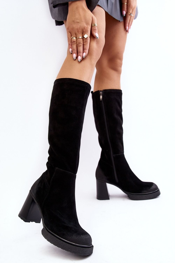 black - Heel boots model 189037 Step in style U704-189037