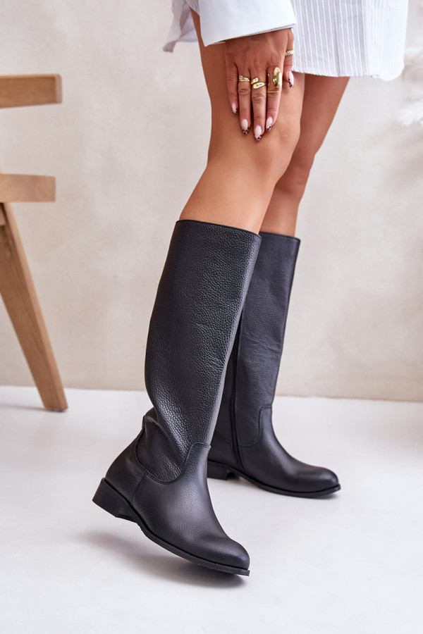 black - Thigh-Hight Boots model 201307 Step in style U704-201307