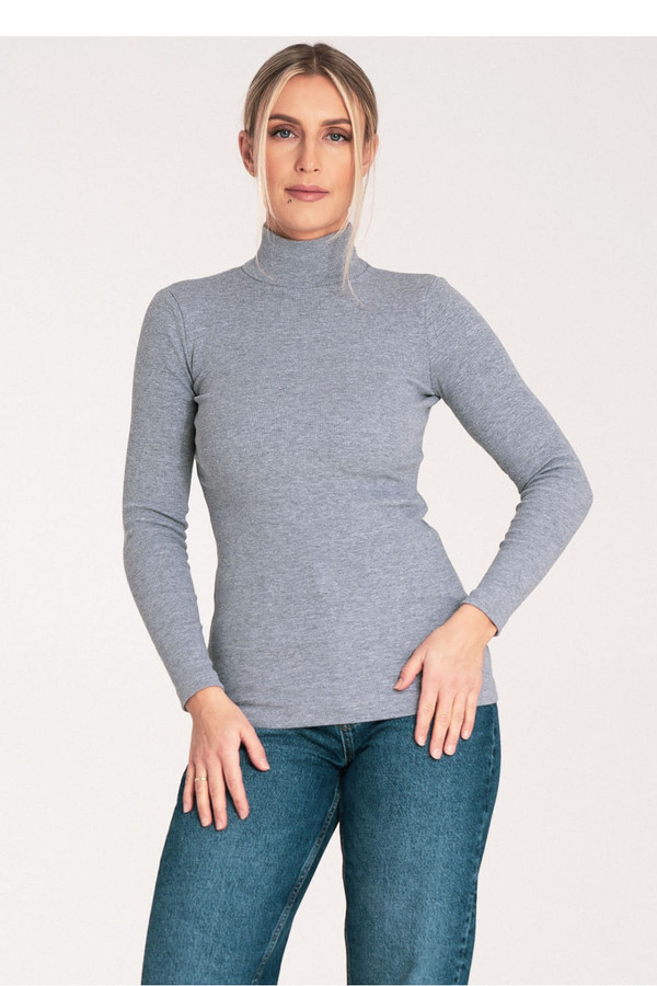grey - Turtleneck model 203356 Figl U704-203356