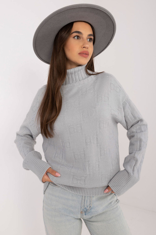 grey - Turtleneck model 199636 AT U704-199636