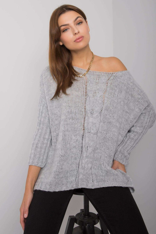 grey - Jumper model 186805 Och Bella U704-186805