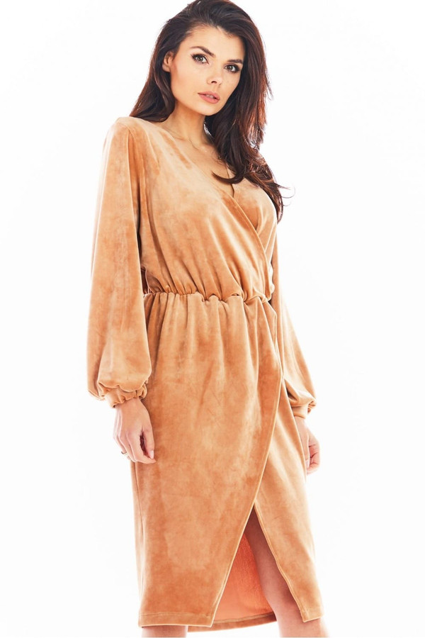 beige - Evening dress model 150748 awama U704-150748