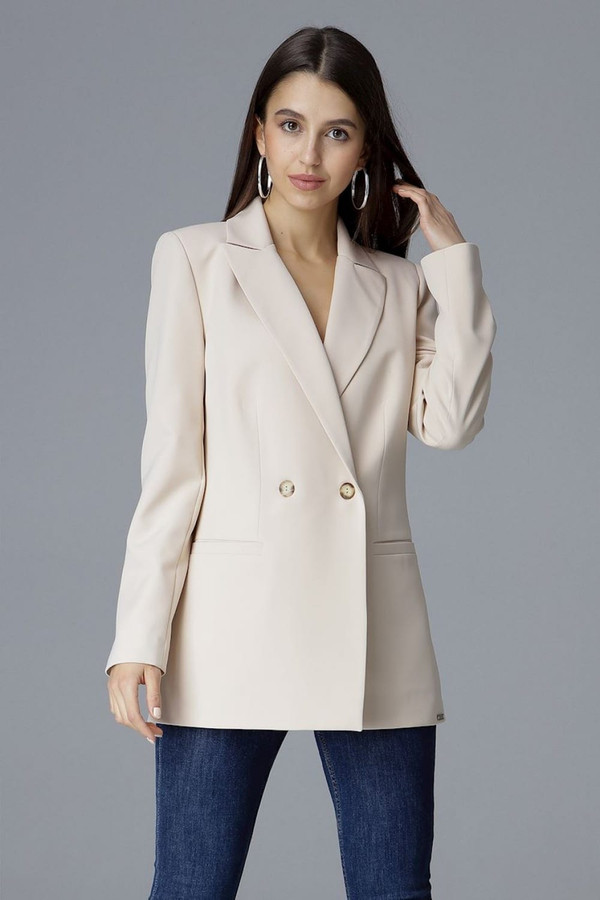 beige - Jacket model 126194 Figl U704-126194
