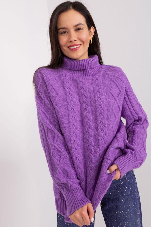 violet - Turtleneck model 189225 AT U704-189225