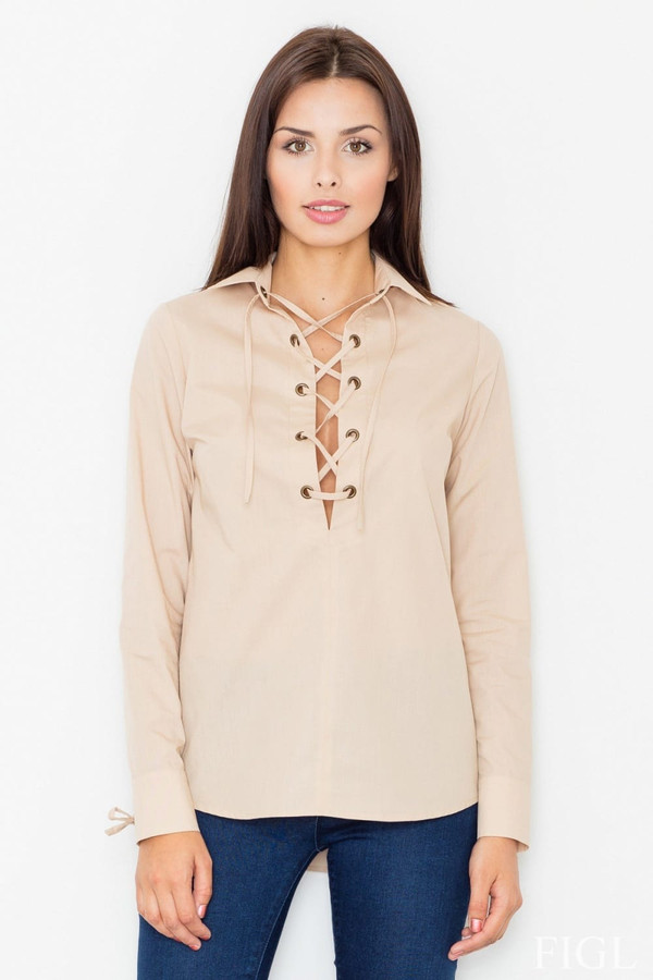 beige - Blouse model 61512 Figl U704-61512