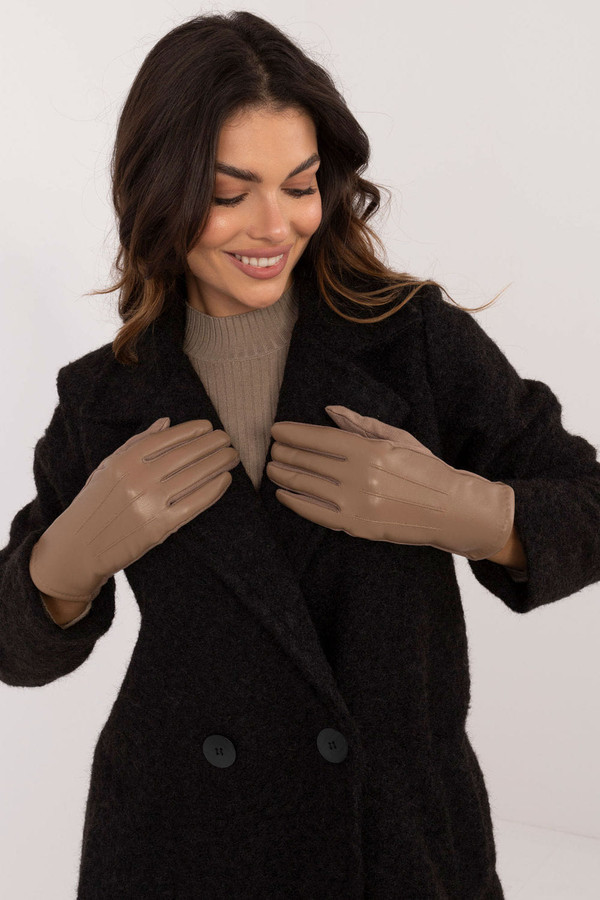 beige - Gloves model 202517 AT U704-202517
