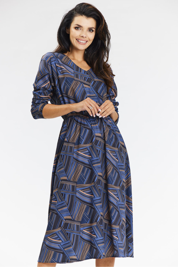 navy blue - Daydress model 200592 awama U704-200592