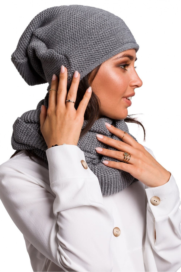 grey - Cap model 136401 BE Knit U704-136401