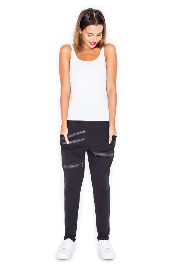 black - Women trousers model 49956 Katrus U704-49956
