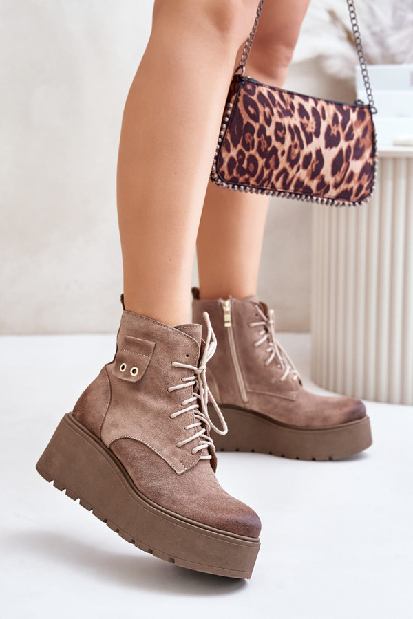 beige - Platform boots model 201171 Step in style U704-201171