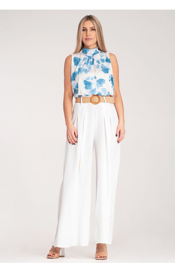 white - Women trousers model 214838 Figl U704-214838