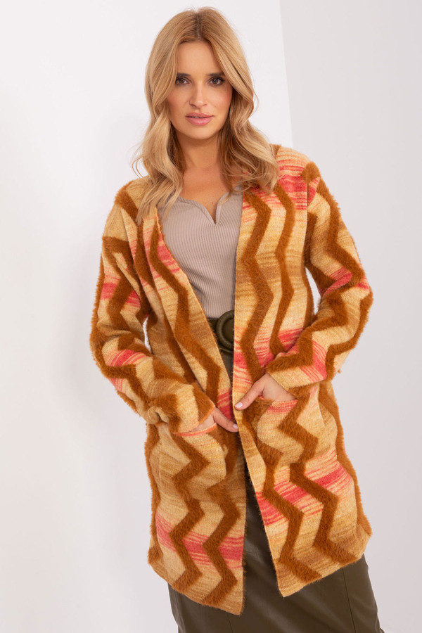 brown - Cardigan model 188850 AT U704-188850