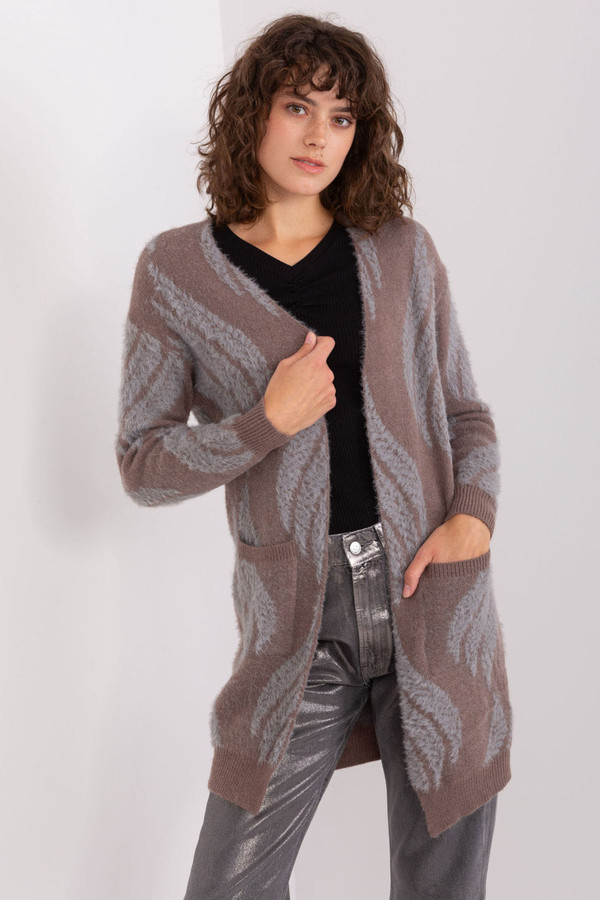 brown - Cardigan model 188283 AT U704-188283