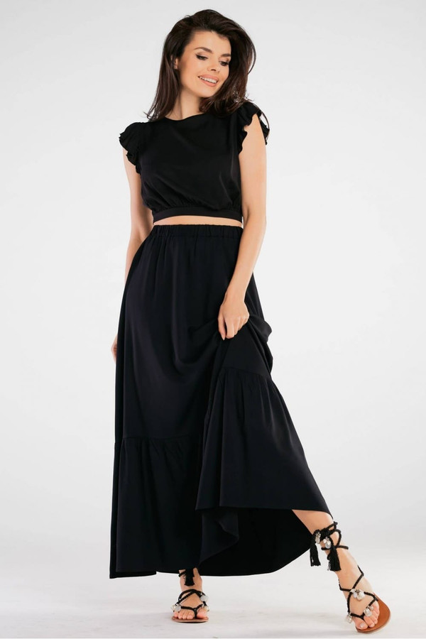 black - Blouse model 166769 awama U704-166769