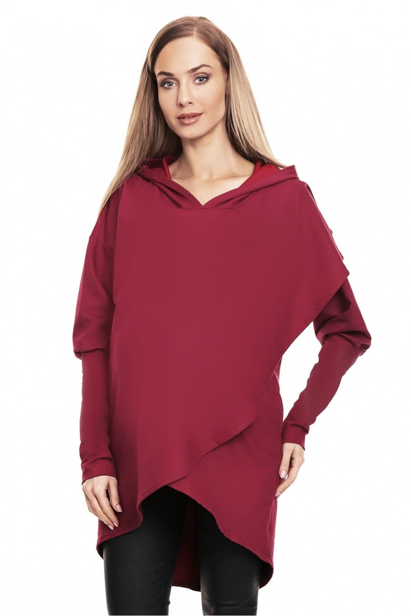 red - Maternity sweatshirt model 131940 PeeKaBoo U704-131940