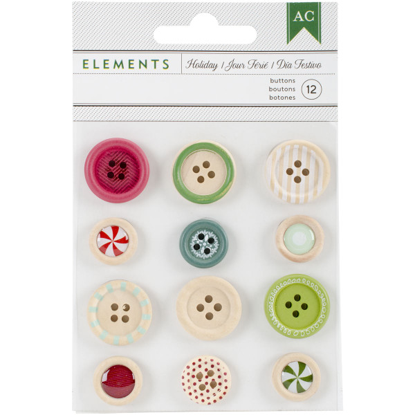 Holiday Wooden Buttons N274-FC01405645