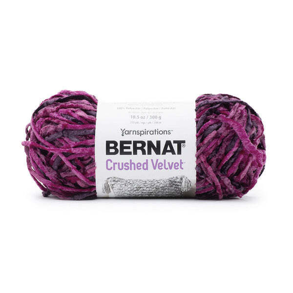 Spinrite Bernat Crushed Velvet Yarn, Bright Magenta Pack of 1 Skein N274-FC01448056