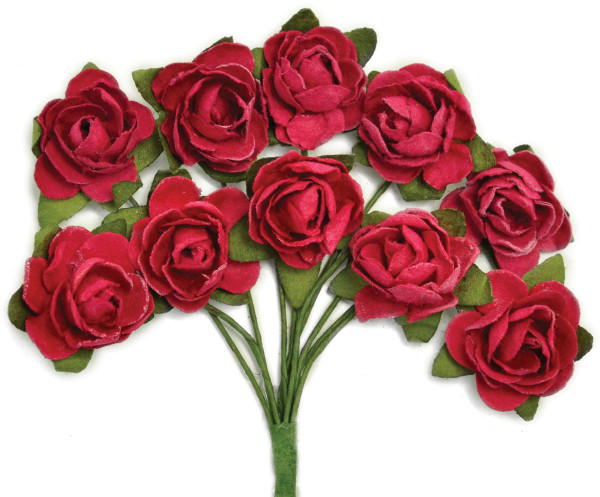 Paper Blooms Mini Flowers Cranberry N274-MI01272342