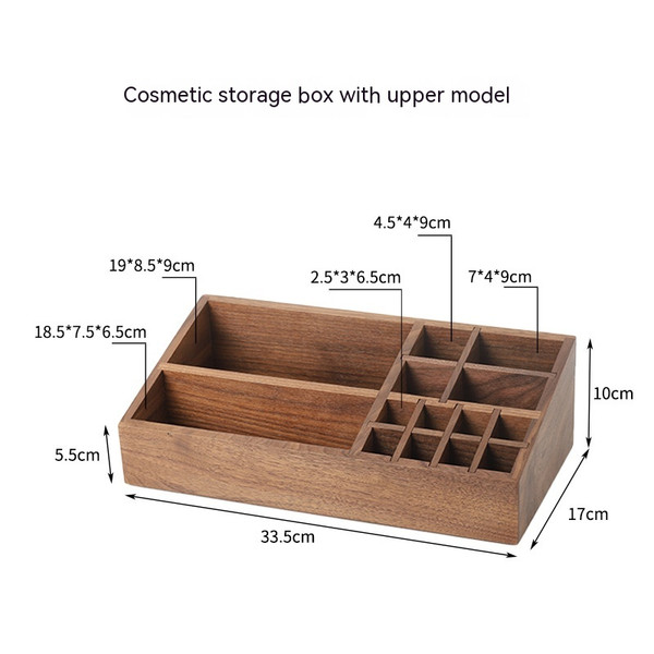 format: Storage Box Upper Layer - Solid Wood Cosmetics Storage Box Organizing Makeup Brush Drawer R Q119-CJYD183870302BY