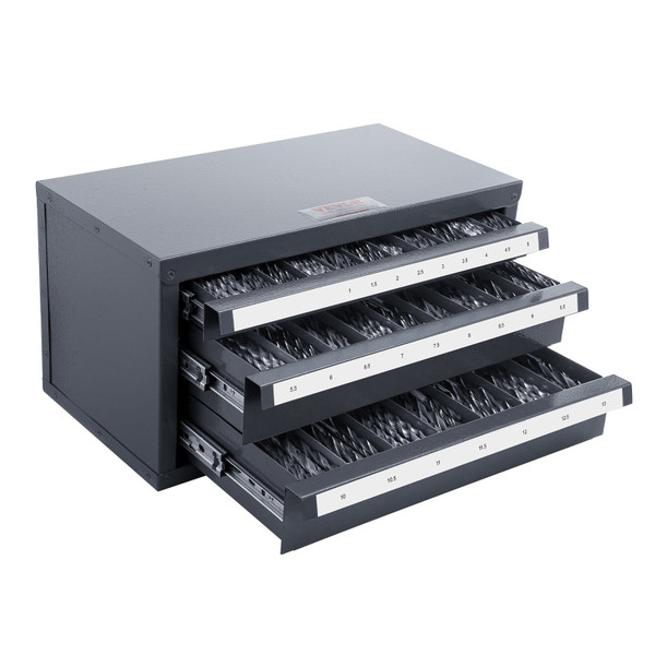 Drill Bit Dispenser Cabinet, Three-Drawer Drill Bit Organizer Cabinet for 1mm to 13mm, Steel Drill  E415-ZTFPGJX1MMD1B8D3JV0