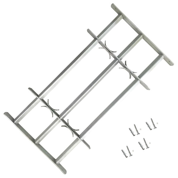 Adjustable Security Grille for Windows with 3 Crossbars 39.4"-59.1 A949-141384