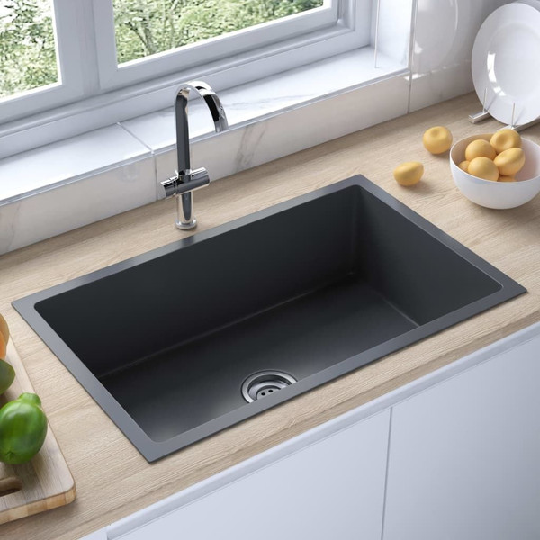 Handmade Kitchen Sink Black Stainless Steel A949-51517