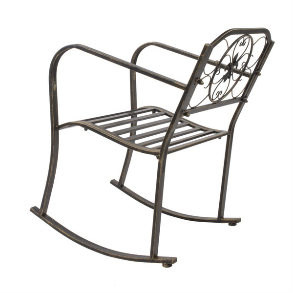US Single Rocking Chair Lightweight Flat Tube Bronze Color Chair Bronze Color K484-PHO_0VN7TZII_US