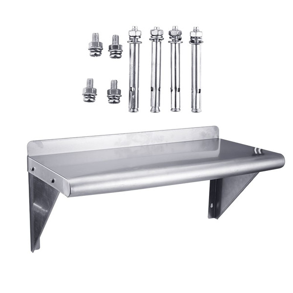 US Stainless Steel Wall Shelf 110 Lbs Load Heavy Duty Wall Mount Shelving For Kitchen Restaurant La K484-PHO_0WMCC9CQ_US