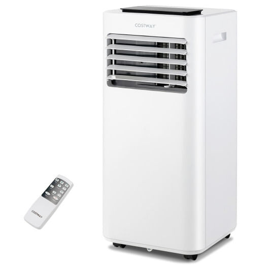 8000 BTU Portable Air Conditioner with Fan Dehumidifier Sleep Mode - Color: White - Size: 8000 BTU D681-FP10267US-WH