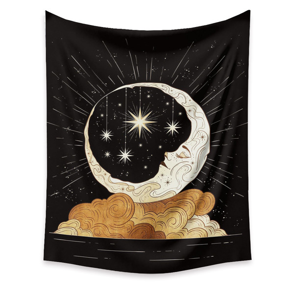 Color: E, Size: 73X95CM - Moon Tapestry Home Decor Background Cloth Wall Hanging Tapestry Q119-CJCL107199025YB