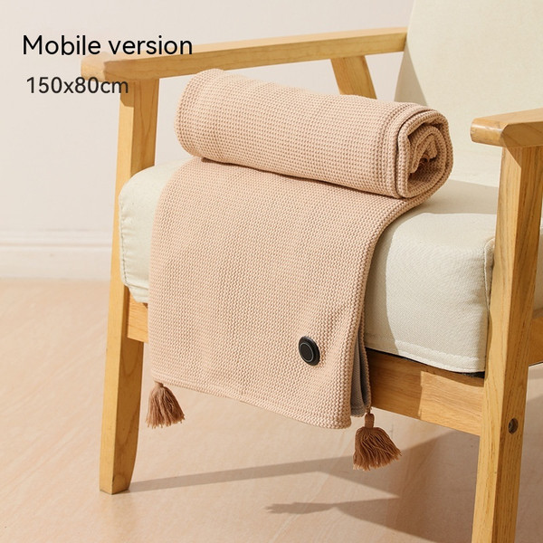 Color: Apricot - Electric Blanket USB Car Outdoor Camping Office Heating Blanket Q119-CJCS190415202BY