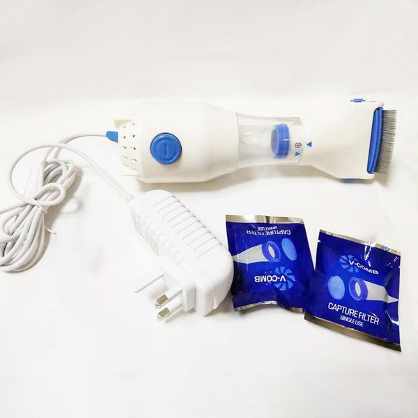 style: EU 1pc 8 extra filters - Electric Pet Lice Remover Comb Q119-CJJZJYGR00039-EU 1pc 8 extra filters
