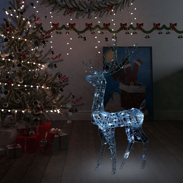 Reindeer Christmas Decoration Cold white Acrylic Life Size A949-329782