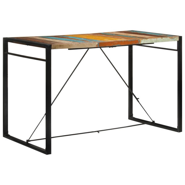 Bar Table Multicolor Reclaimed wood Medium Industrial Bar Table A949-351721