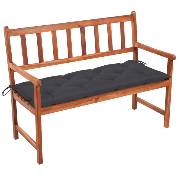 Garden Bench Light brown, Anthracite cushion A949-3063783