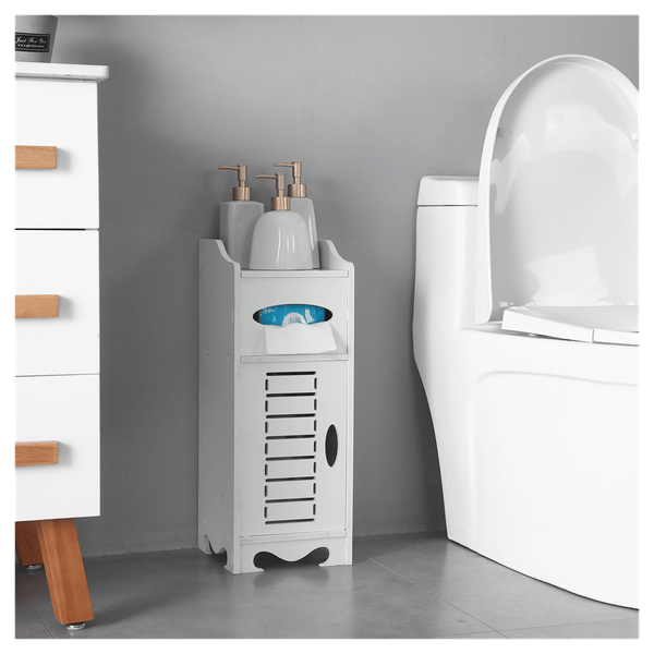 Waterproof Single Door Bathroom Cabinet White T575-S0671271140