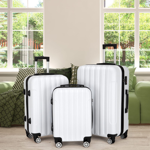3-in-1 Multifunctional Large Capacity Traveling Storage Suitcase White T575-S0671367540
