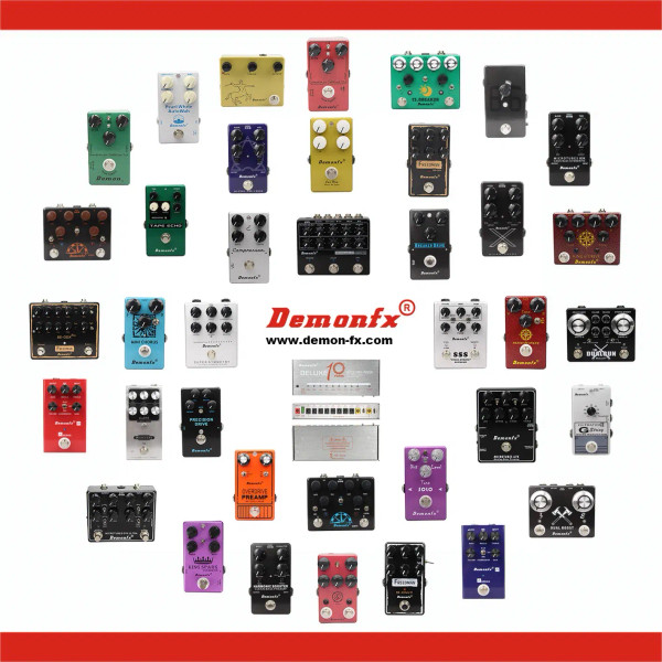 Color: Red - Demonfx High quality Guitar Effect Pedal Wah Distortion Overdrive Delay Reverb Compres F640-12000029207528550