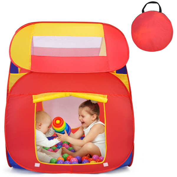 Portable Kid Play House Toy Tent with 100 Balls - Color: Multicolor D681-OP2972