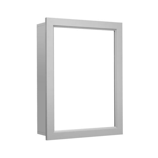 Wall-Mounted Mirrored Medicine Cabinet-Gray - Color: Gray D681-HW59317GR