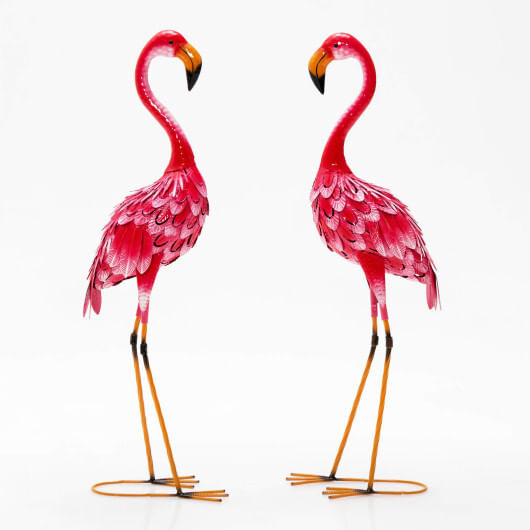 2-Piece Flamingo Garden Statue Set - Color: Red D681-GT3850