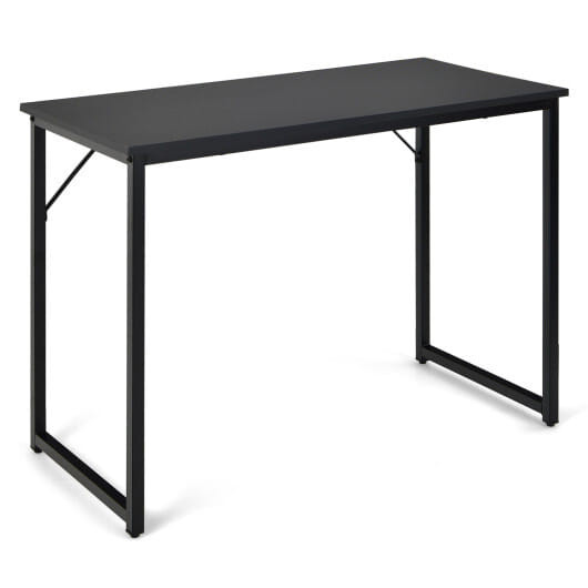 L Shaped Computer Desk and Writing Workstation for Home and Office-Black - Color: Black D681-CB10360DK