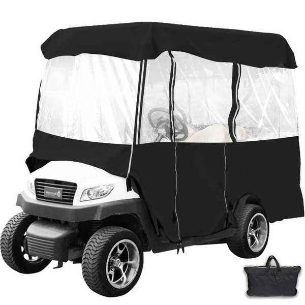  Golf Cart Enclosure 86'', 4-Person Golf Cart Cover, 4-Sided Fairway Deluxe, 300D Waterproof Drivin E415-GEFYPCZ4ZHENC-022V0