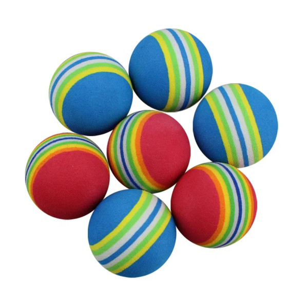 Color: MULTI - 10 Pcs Rainbow Color EVA Foam Practice Sponge Golf Balls Bulk F640-12000020689982481