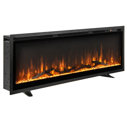 50 Inches Electric Fireplace in-Wall Recessed with Remote Control and Adjustable Color and Brightne D681-FP10530US-50