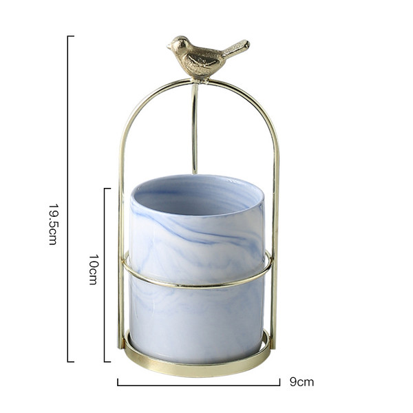 Color: Blue, Size: L - Portable small vase Q119-CJJZGJYL00301-Blue-L