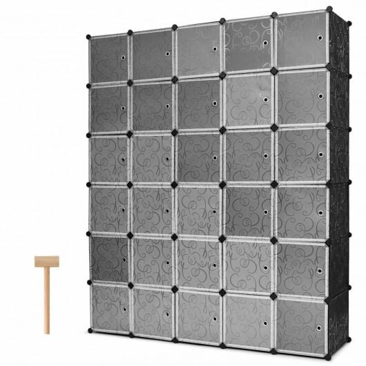 DIY 30 Cube Portable Closet Clothes Wardrobe Cabinet B593-HW61412