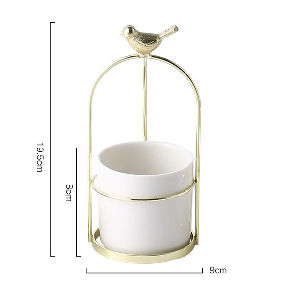 Color: White, Size: M - Portable small vase Q119-CJJZGJYL00301-White-M