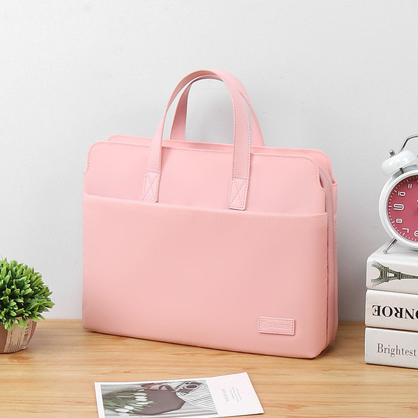 Color: Pink, Size: 13 Inch - Pure Color Simple Notebook Laptop Bag Q119-CJNS106083703CX
